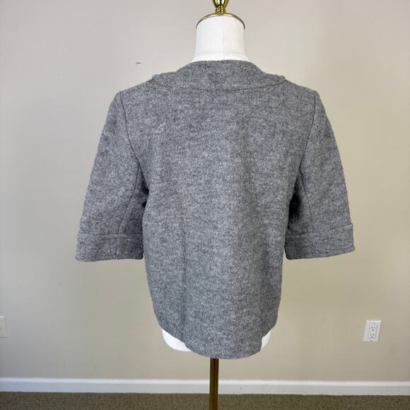 J Crew Wool Button Sweater Shrug Jacket US Women's L - Picture 2 of 6